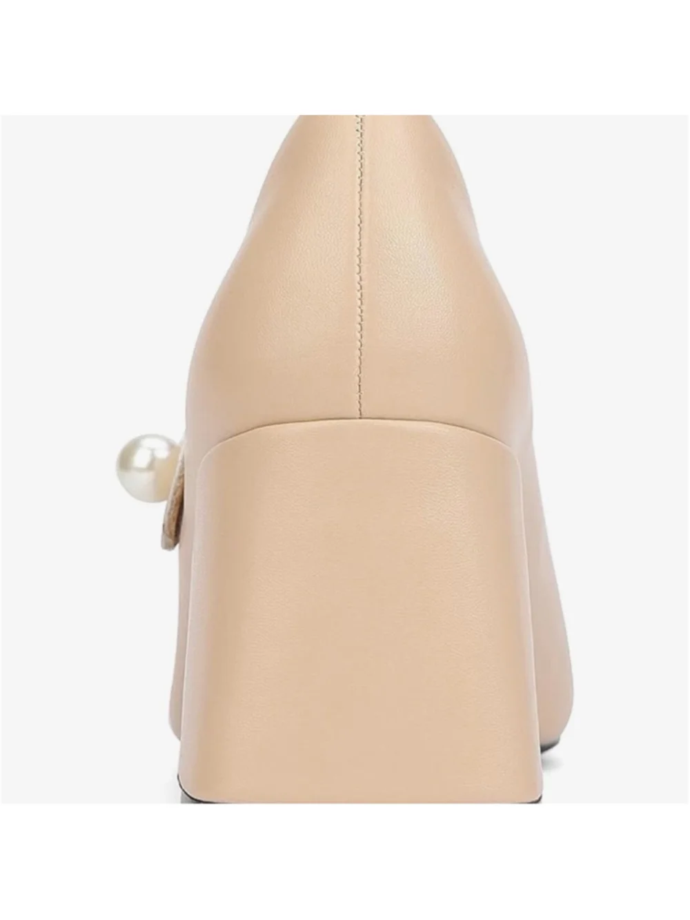 NEW Classic Two-Tone Mary Jane Block Heel Cap Toe Vegan Leather Shoes 8 - Picture 8 of 9